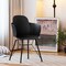 Costway 4PCS Modern Dining Chair Plastic Arm Chair Office Home w/ Metal Legs White